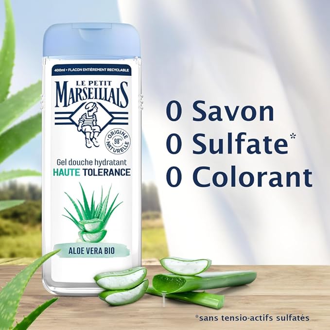 Gel douche hydratant haute tolérance Aloe Vera